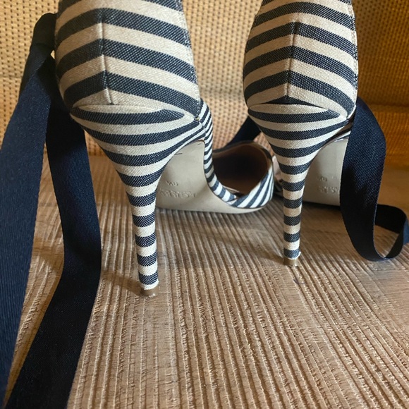 J CREW Elsie Fabric D’orsay Heels with bow, size 9-1/2